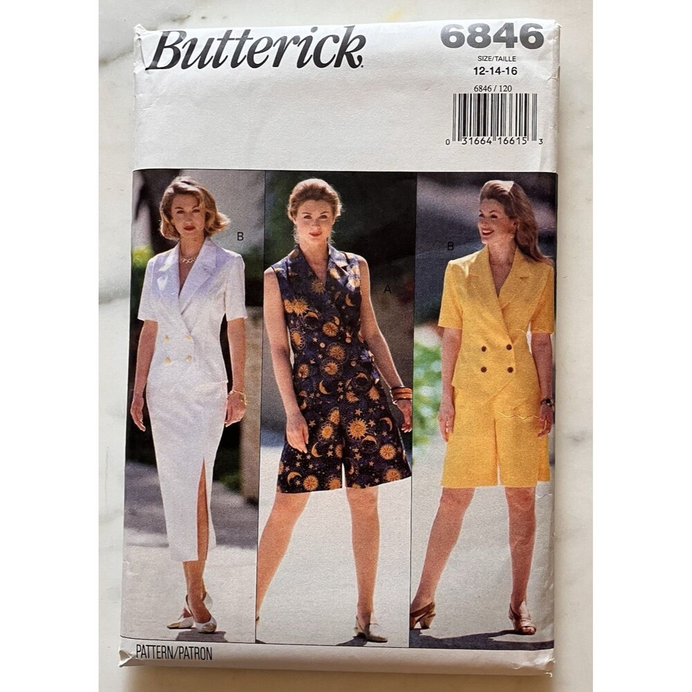 Butterick Pattern 6846 Women’s Top Skirt & Shorts‎ Size 12-14-16 Uncut